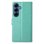Samsung Galaxy S26 Plånboksfodral Fjärilsblommigt Mönster PU-läder Mobilskal med Handledsrem