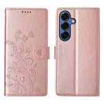 Samsung Galaxy S26 Plånboksfodral Fjärilsblommigt Mönster PU-läder Mobilskal med Handledsrem