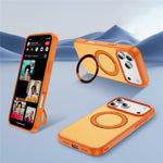 Til iPhone 18 Pro Max / 17 Pro Max Magnetisk Cover med Kickstand Dobbeltfarvet Beskyttende Anti-fald Telefoncover