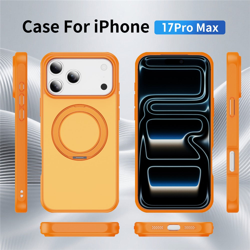 Til iPhone 18 Pro Max / 17 Pro Max Magnetisk Cover med Kickstand Dobbeltfarvet Beskyttende Anti-fald Telefoncover