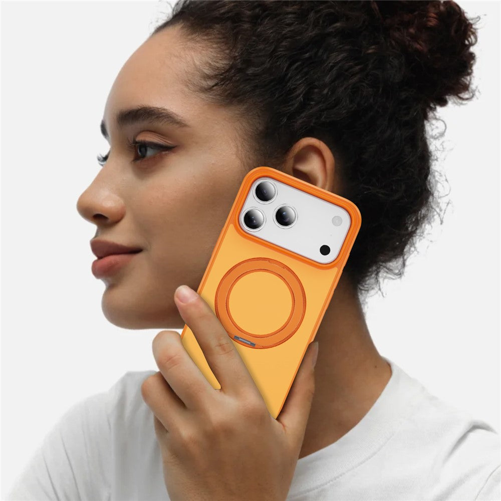 Til iPhone 18 Pro Max / 17 Pro Max Magnetisk Cover med Kickstand Dobbeltfarvet Beskyttende Anti-fald Telefoncover