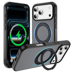Til iPhone 18 Pro Max / 17 Pro Max Magnetisk Cover med Kickstand Dobbeltfarvet Beskyttende Anti-fald Telefoncover