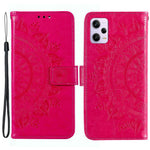 Mandala Flower Imprinted PU Leather Case for Xiaomi Redmi Note 12 Pro+ 5G, Flip Stand Magnetic Clasp Protection Cover Wallet