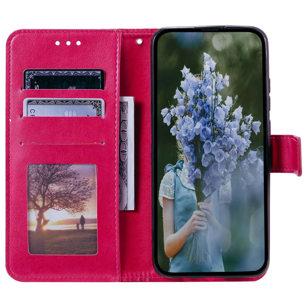 Mandala Flower Imprinted PU Leather Case for Xiaomi Redmi Note 12 Pro+ 5G, Flip Stand Magnetic Clasp Protection Cover Wallet