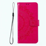 Mandala Flower Imprinted PU Leather Case for Xiaomi Redmi Note 12 Pro+ 5G, Flip Stand Magnetic Clasp Protection Cover Wallet