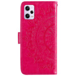 Mandala Flower Imprinted PU Leather Case for Xiaomi Redmi Note 12 Pro+ 5G, Flip Stand Magnetic Clasp Protection Cover Wallet