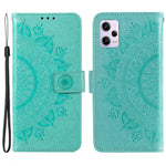 Mandala Flower Imprinted PU Leather Case for Xiaomi Redmi Note 12 Pro+ 5G, Flip Stand Magnetic Clasp Protection Cover Wallet
