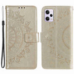 Mandala Flower Imprinted PU Leather Case for Xiaomi Redmi Note 12 Pro+ 5G, Flip Stand Magnetic Clasp Protection Cover Wallet
