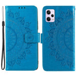 Mandala Flower Imprinted PU Leather Case for Xiaomi Redmi Note 12 Pro+ 5G, Flip Stand Magnetic Clasp Protection Cover Wallet