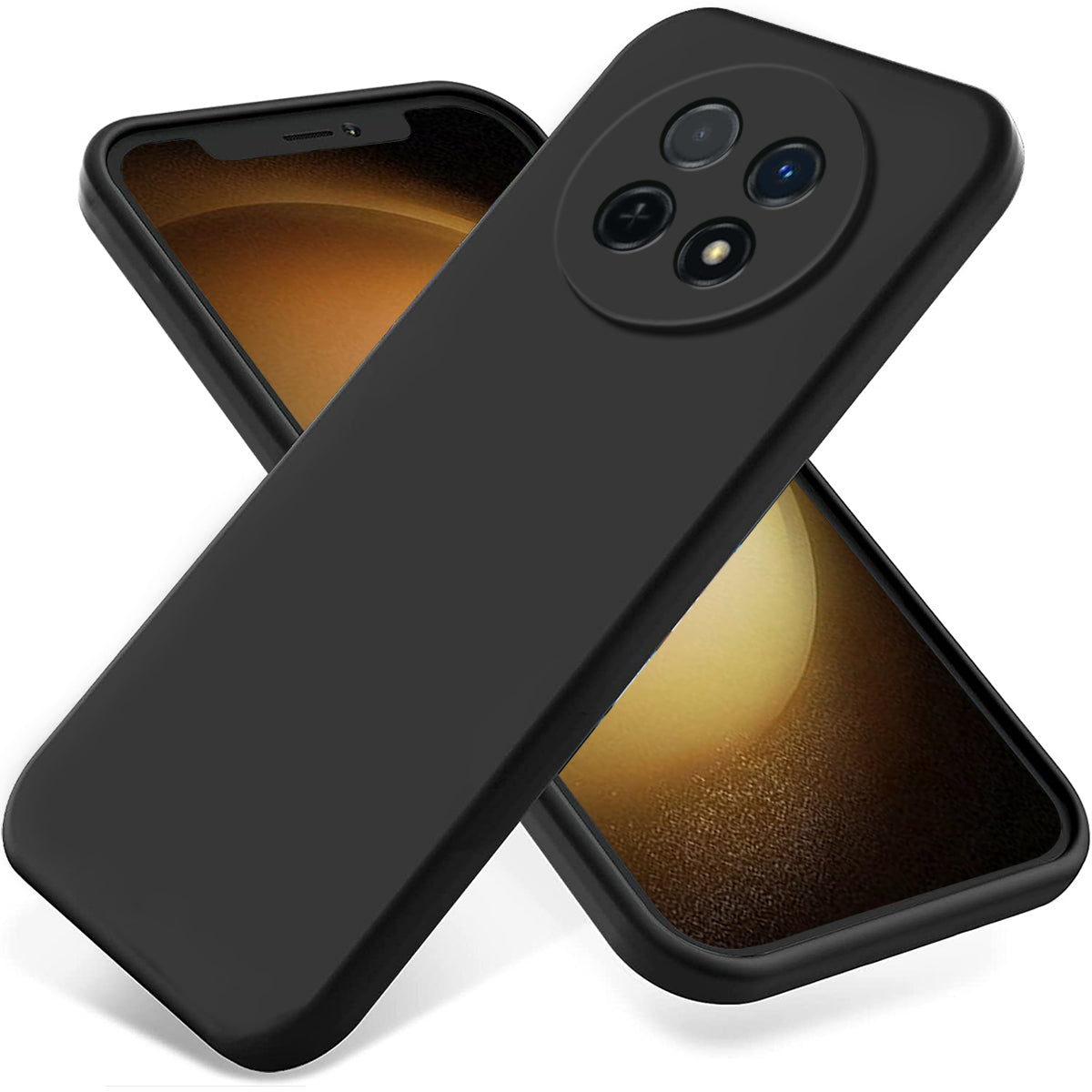 Huawei Nova 14i 4G Flytande Silikonskal mobil Baksida med Handrem