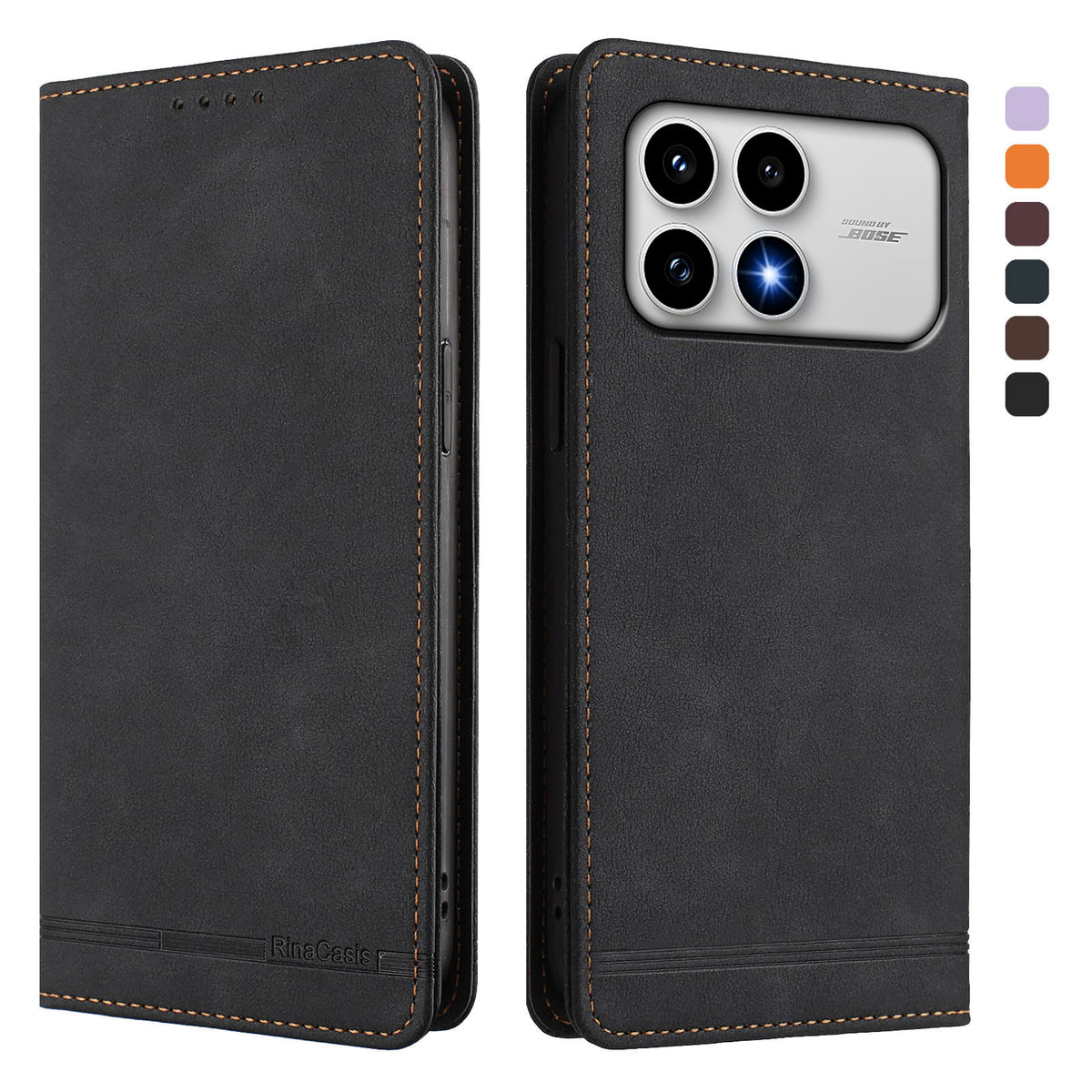 For Xiaomi Poco F8 Pro 5G / Redmi K90 5G / Redmi K100 Pro 5G (China) Case RINACASIS RC23 RFID Blocking Wallet Stand PU Leather Phone Cover