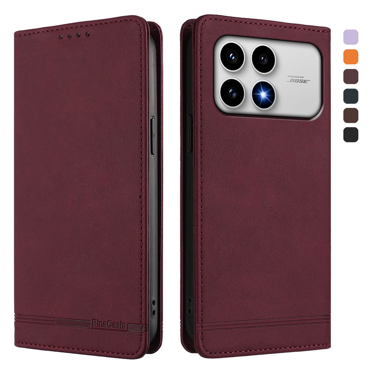 For Xiaomi Poco F8 Pro 5G / Redmi K90 5G / Redmi K100 Pro 5G (China) Case RINACASIS RC23 RFID Blocking Wallet Stand PU Leather Phone Cover