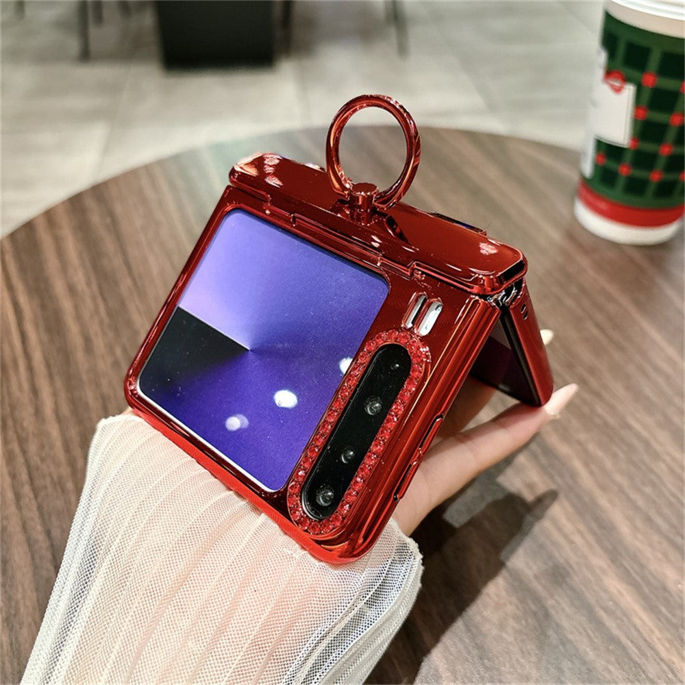 Huawei Pura X-skal med nyårshästmönster och PC-mobilskal med ringhållare och härdat glas på baksidan
