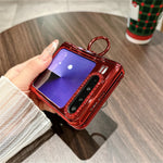 Huawei Pura X-skal med nyårshästmönster och PC-mobilskal med ringhållare och härdat glas på baksidan