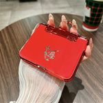 Huawei Pura X-skal med nyårshästmönster och PC-mobilskal med ringhållare och härdat glas på baksidan