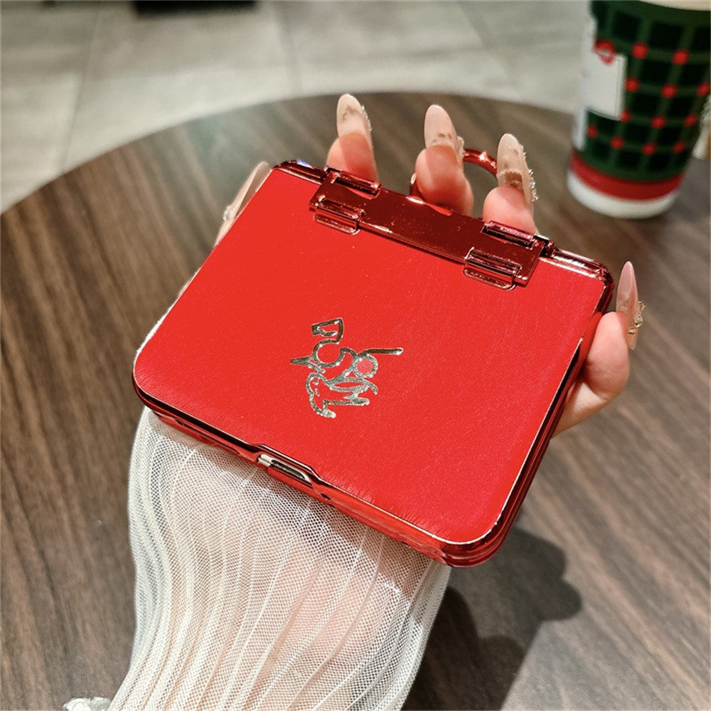 Huawei Pura X-skal med nyårshästmönster och PC-mobilskal med ringhållare och härdat glas på baksidan
