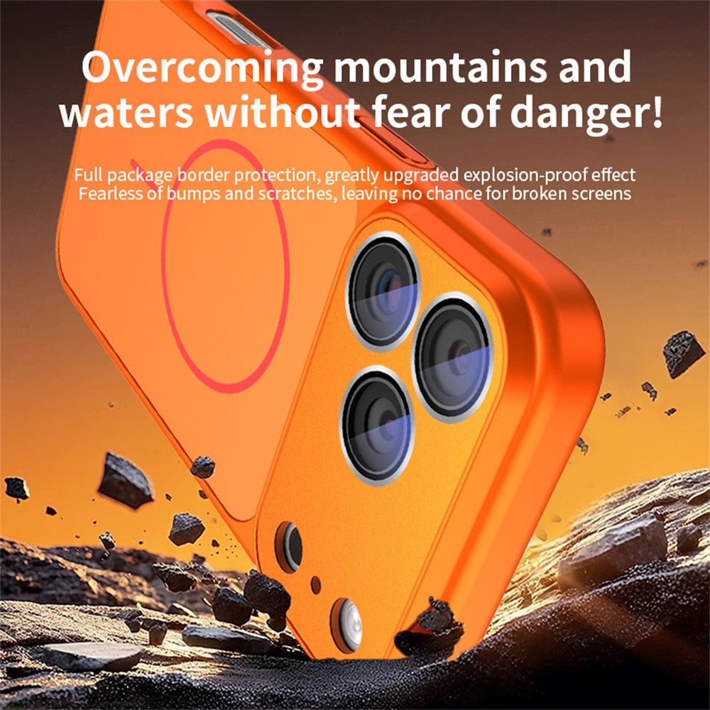 For iPhone 18 Pro Max / 17 Pro Max Case Compatible with MagSafe Skin-touch PC + Silicone Phone Cover with Lens Film