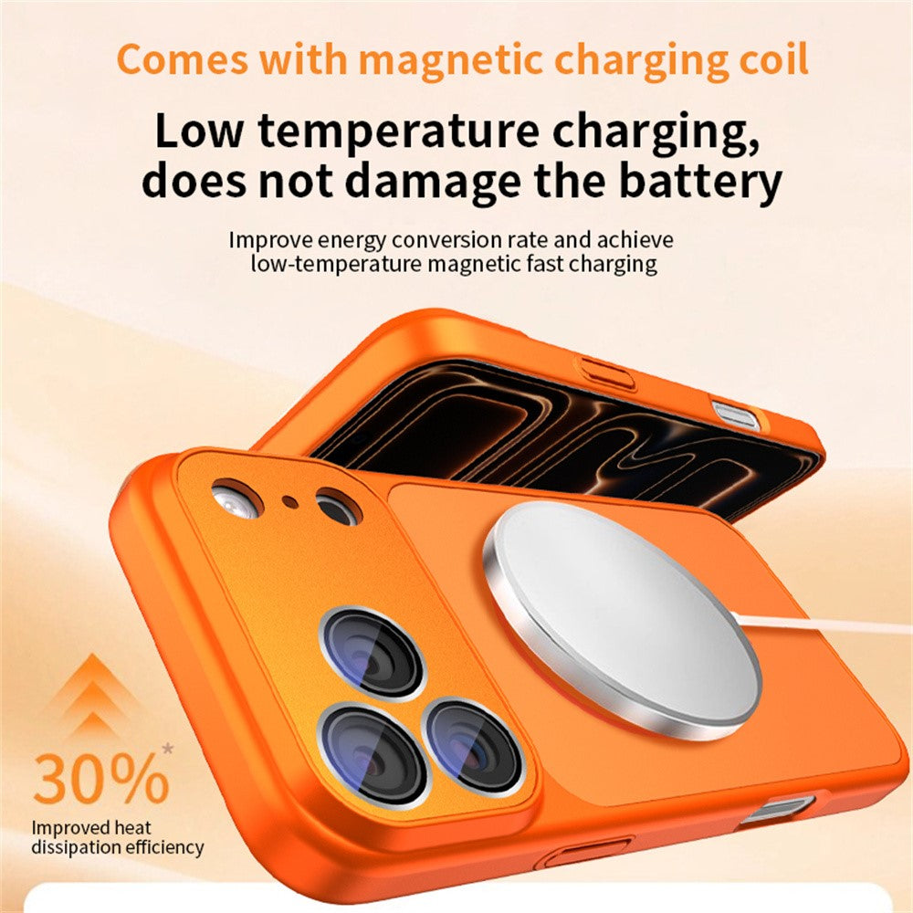 For iPhone 17 Pro Case Compatible with MagSafe Skin-touch PC + Silicone Phone Cover with Lens Film