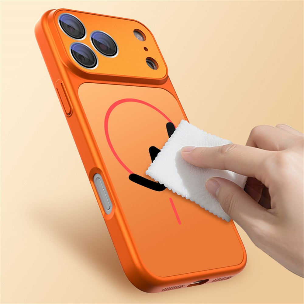 For iPhone 17 Pro Case Compatible with MagSafe Skin-touch PC + Silicone Phone Cover with Lens Film
