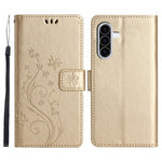 For Samsung Galaxy A37 5G Leather Wallet Case Butterfly Flower Imprinted Phone Cover with Strap