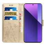 For Samsung Galaxy A37 5G Leather Wallet Case Butterfly Flower Imprinted Phone Cover with Strap