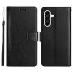 For Samsung Galaxy A37 5G Leather Wallet Case Butterfly Flower Imprinted Phone Cover with Strap
