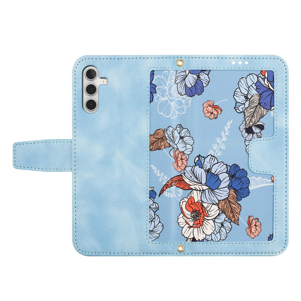 For Samsung Galaxy S26+ Case PU Leather Floral Phone Cover with Card Slots