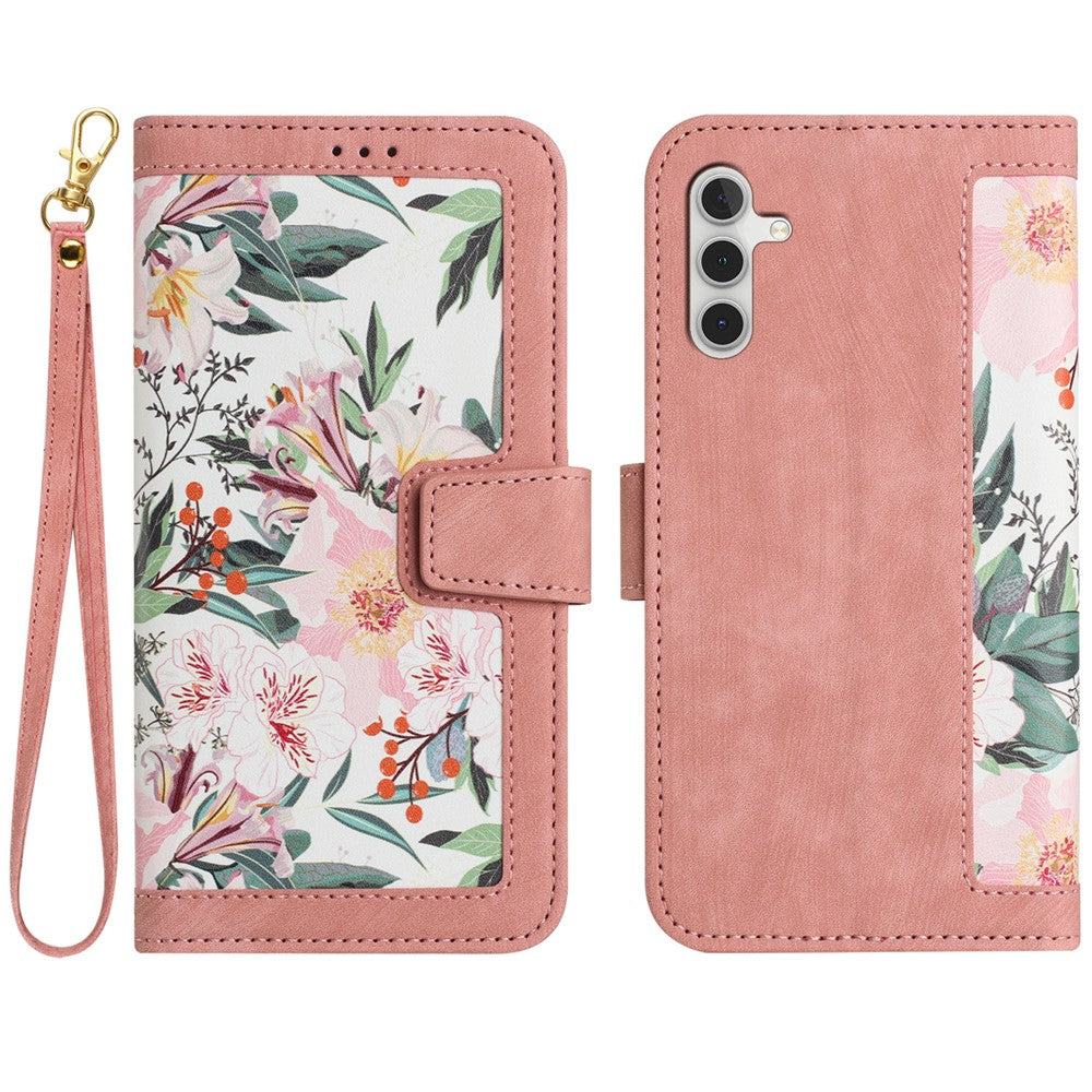 For Samsung Galaxy S26+ Case PU Leather Floral Phone Cover with Card Slots