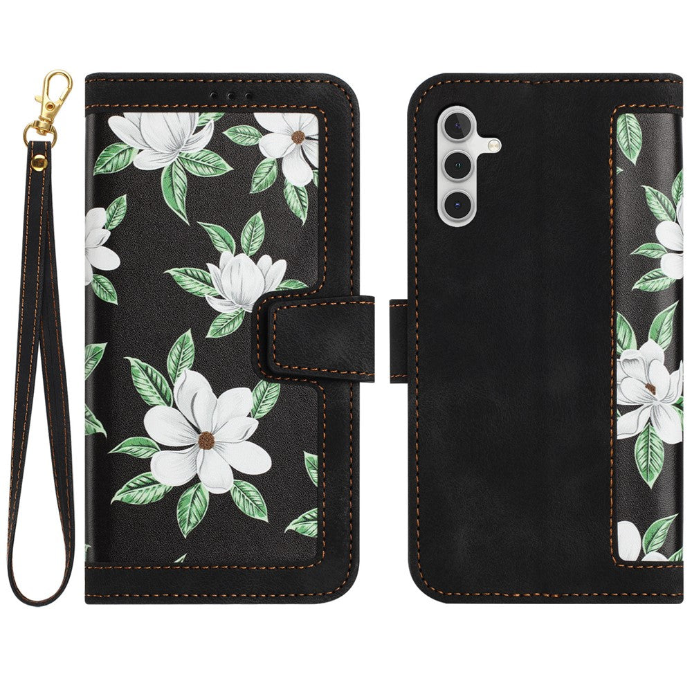 For Samsung Galaxy S26+ Case PU Leather Floral Phone Cover with Card Slots