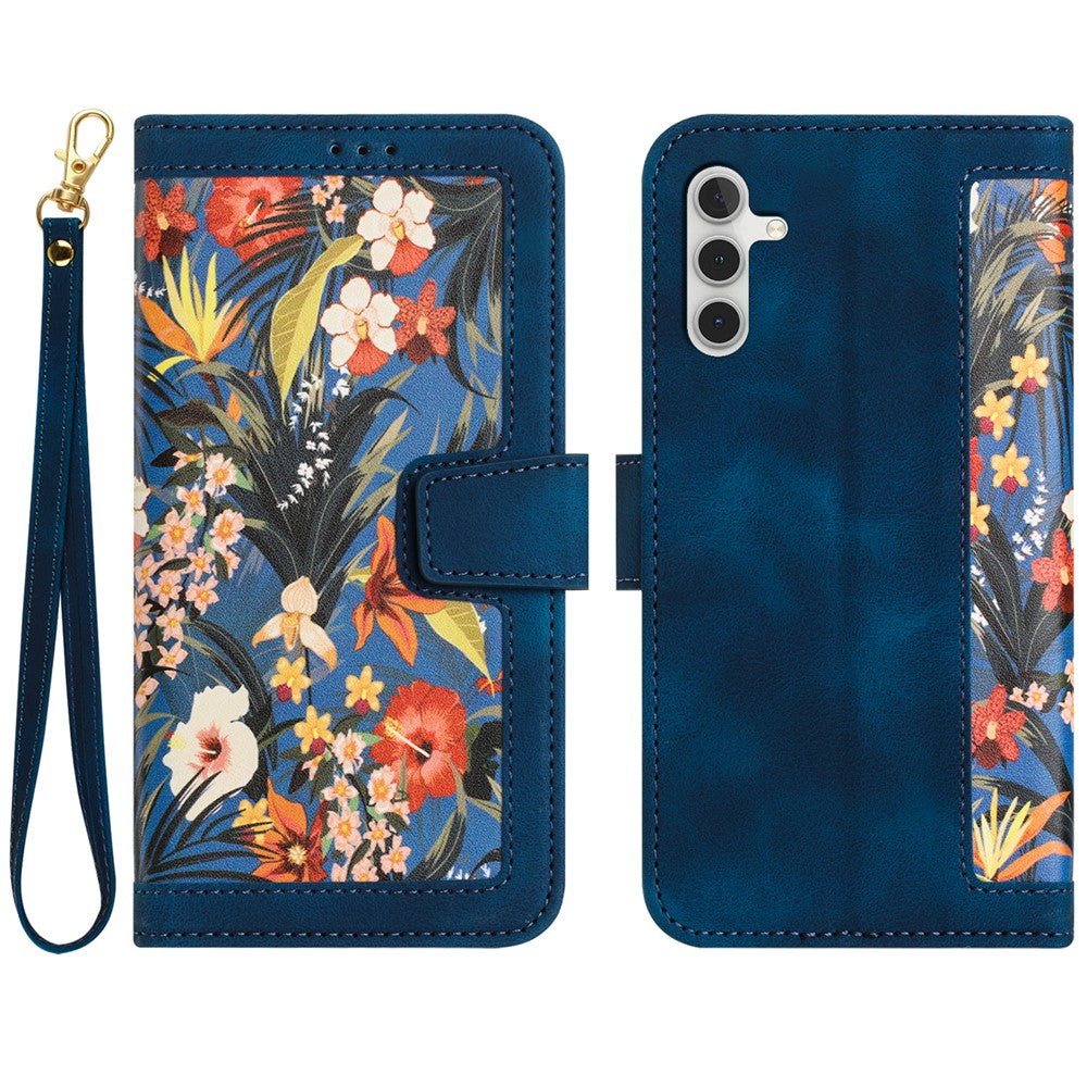 For Samsung Galaxy S26+ Case PU Leather Floral Phone Cover with Card Slots