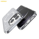 AMORUS For iPhone 12 Pro Max Magnetic Case Compatible with MagSafe Glitter Powder PC + TPU Phone Cover