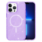 AMORUS For iPhone 12 Pro Max Magnetic Case Compatible with MagSafe Glitter Powder PC + TPU Phone Cover