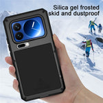 LOVE MEI For Xiaomi 17 Pro Case Tempered Glass Screen Protector Metal + Silicone Phone Cover