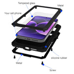 LOVE MEI For Xiaomi 17 Pro Case Tempered Glass Screen Protector Metal + Silicone Phone Cover