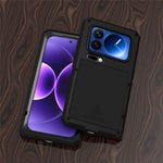 LOVE MEI For Xiaomi 17 Pro Case Tempered Glass Screen Protector Metal + Silicone Phone Cover