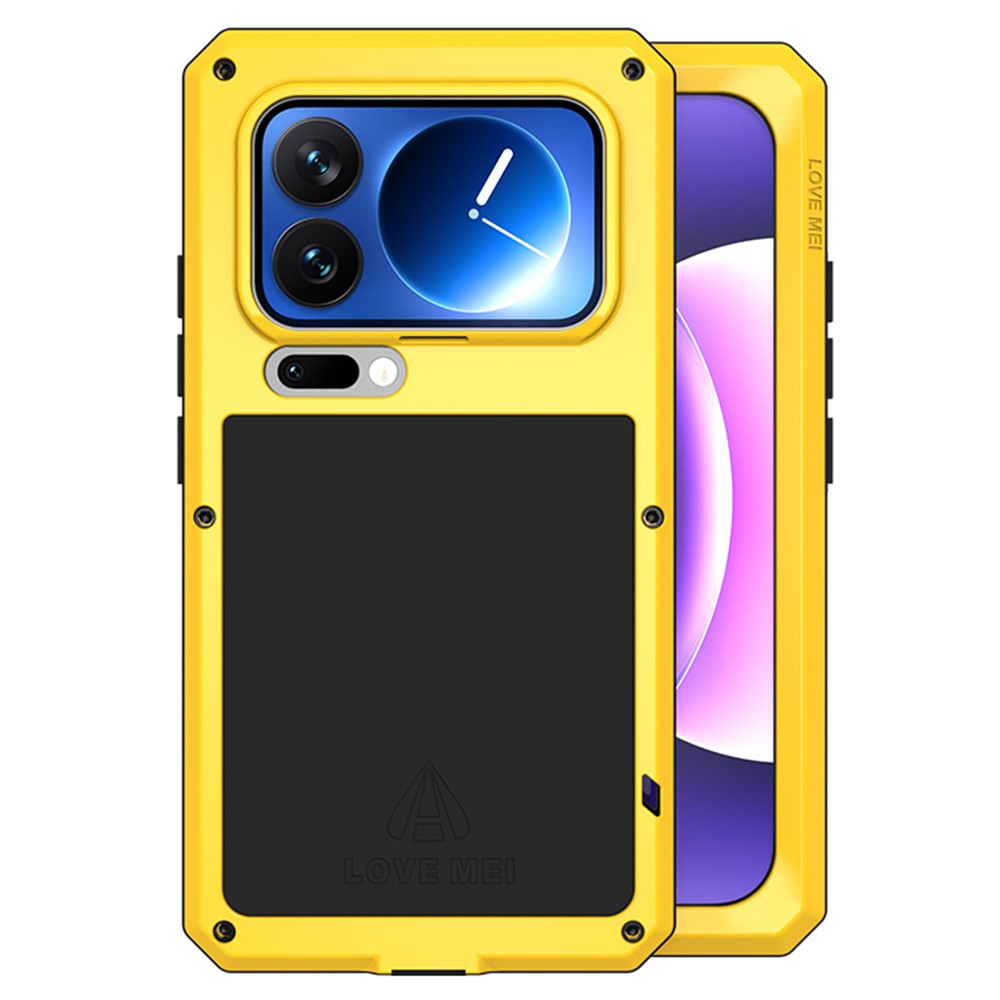 LOVE MEI For Xiaomi 17 Pro Case Tempered Glass Screen Protector Metal + Silicone Phone Cover