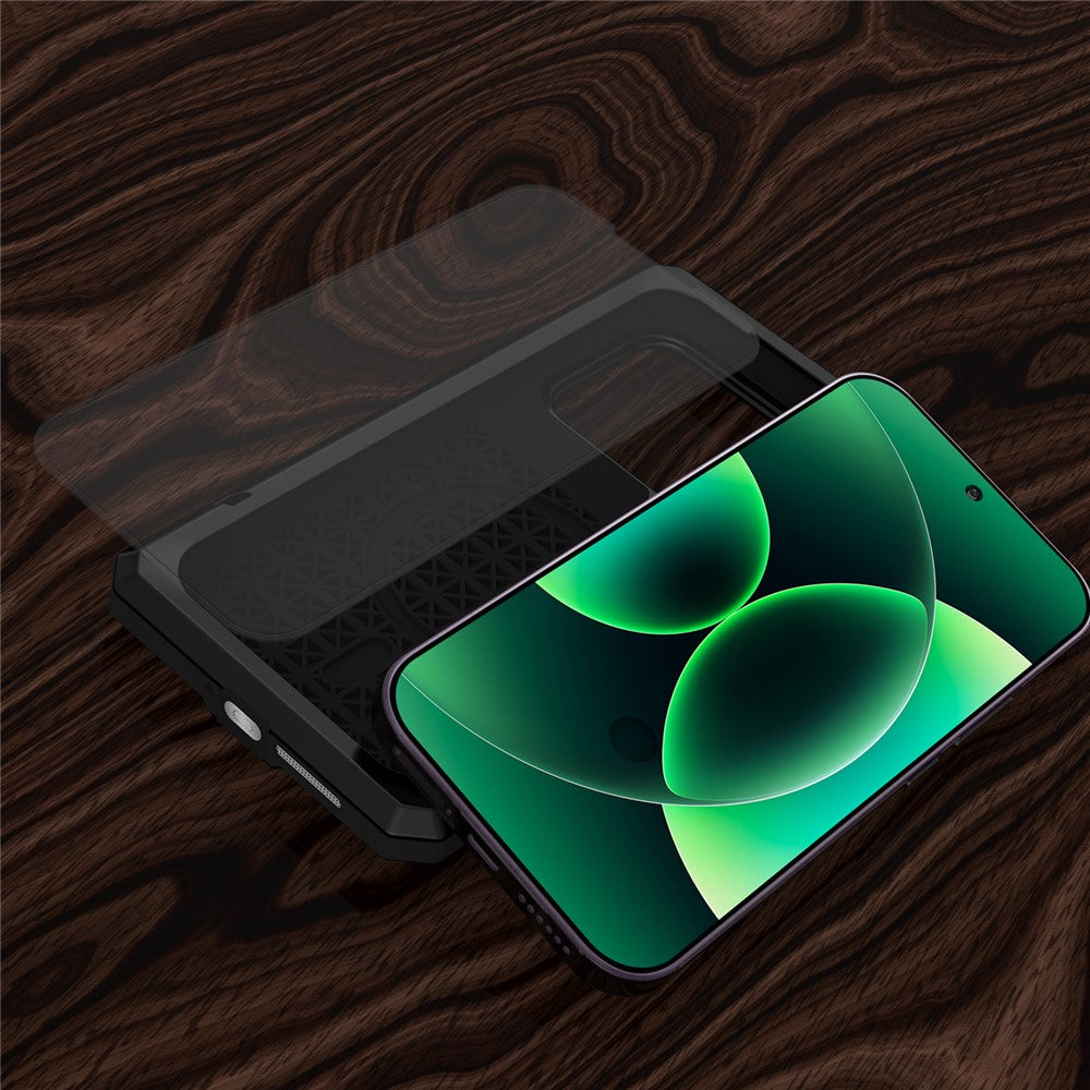 LOVE MEI For Xiaomi 17 Pro Max Case Tempered Glass Screen Protector Metal + Silicone Phone Cover