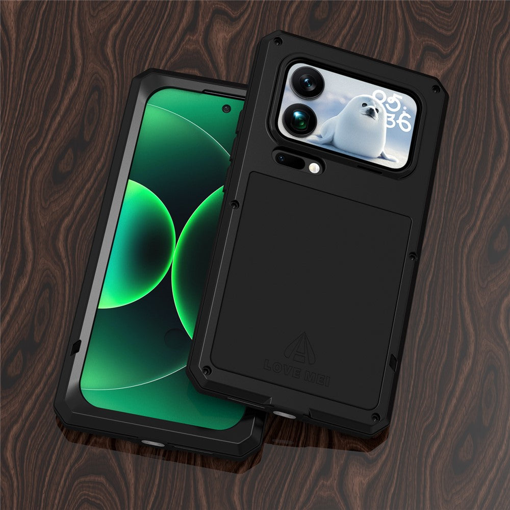 LOVE MEI For Xiaomi 17 Pro Max Case Tempered Glass Screen Protector Metal + Silicone Phone Cover