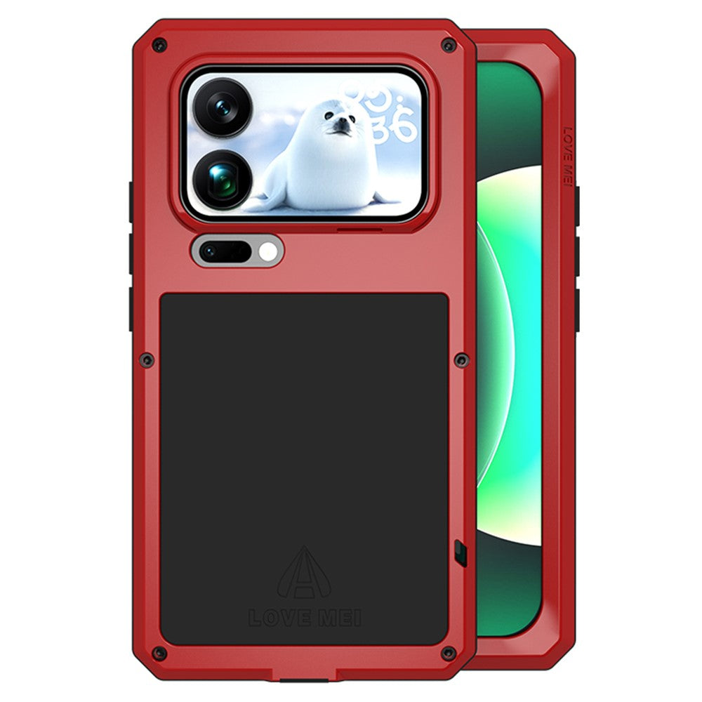 LOVE MEI For Xiaomi 17 Pro Max Case Tempered Glass Screen Protector Metal + Silicone Phone Cover