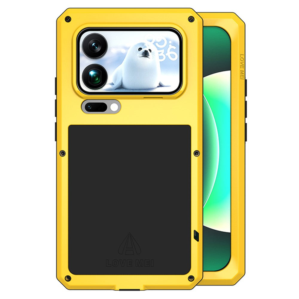 LOVE MEI For Xiaomi 17 Pro Max Case Tempered Glass Screen Protector Metal + Silicone Phone Cover