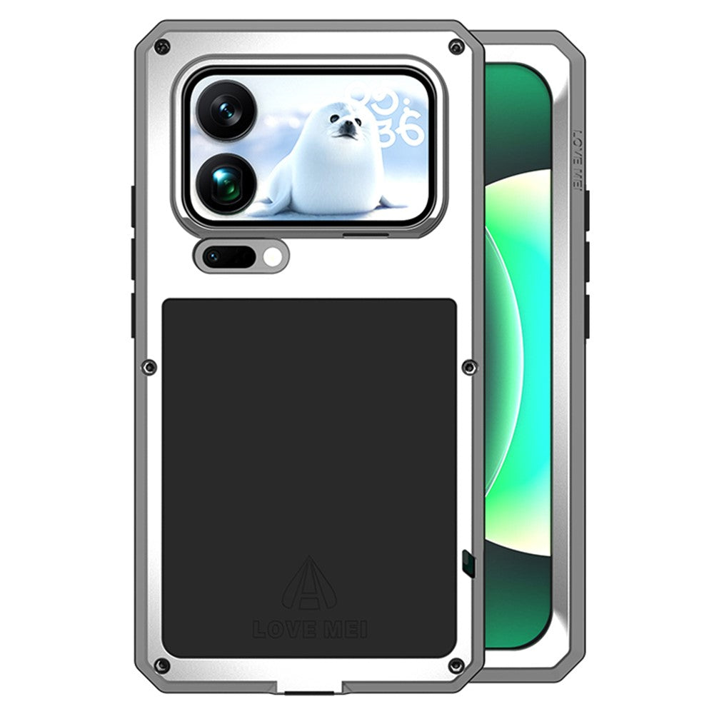LOVE MEI For Xiaomi 17 Pro Max Case Tempered Glass Screen Protector Metal + Silicone Phone Cover