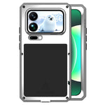 LOVE MEI För Xiaomi 17 Pro Max Skal Härdat Glas Skärmskydd Metall + Silikon mobilskal