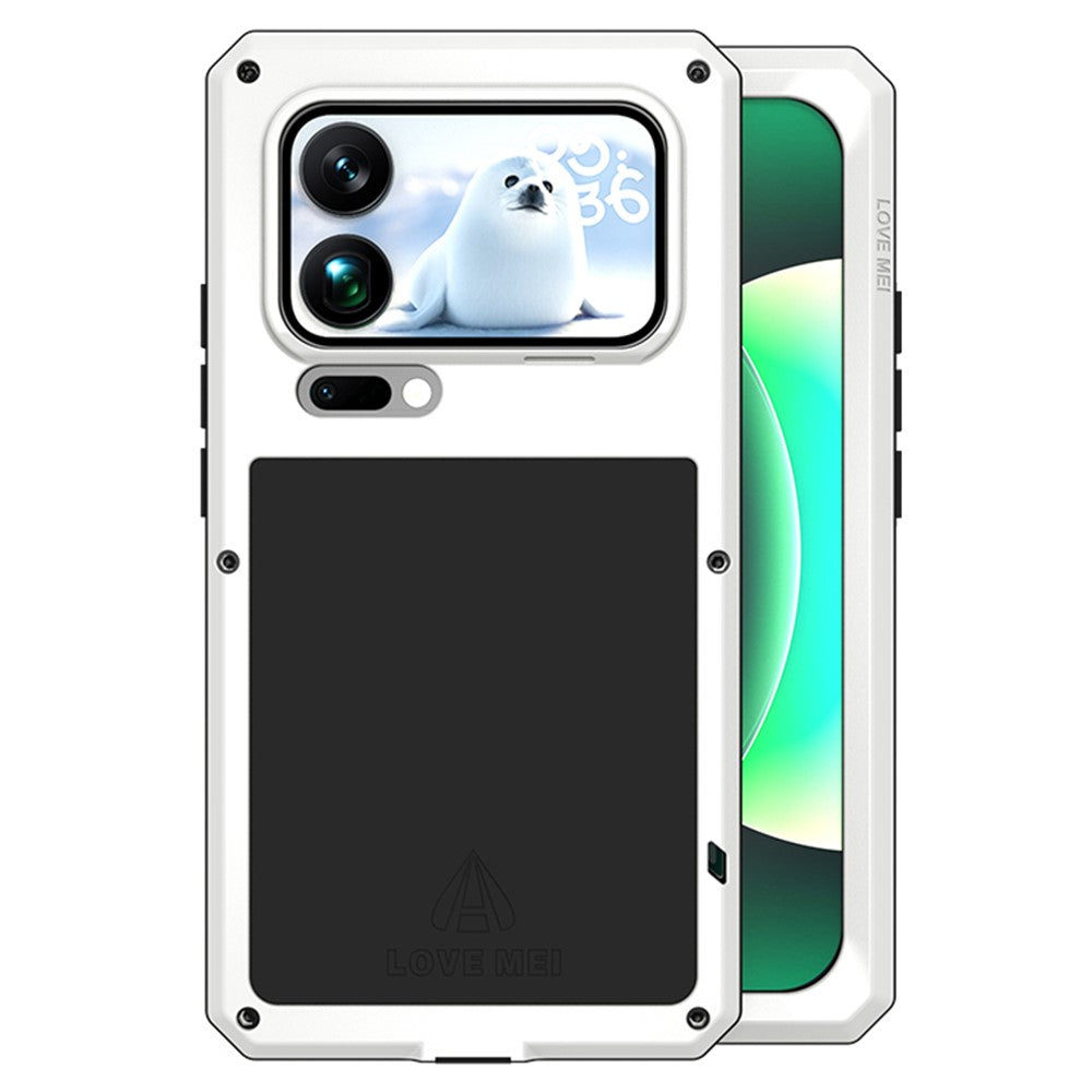 LOVE MEI For Xiaomi 17 Pro Max Case Tempered Glass Screen Protector Metal + Silicone Phone Cover
