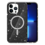AMORUS For iPhone 13 Pro Magnetic Case Compatible with MagSafe Glitter Powder PC + TPU Phone Cover