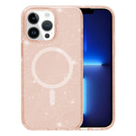 AMORUS For iPhone 13 Pro Magnetic Case Compatible with MagSafe Glitter Powder PC + TPU Phone Cover
