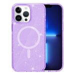 AMORUS For iPhone 13 Pro Magnetic Case Compatible with MagSafe Glitter Powder PC + TPU Phone Cover