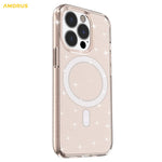 AMORUS For iPhone 14 Pro Max Magnetic Case Compatible with MagSafe Glitter Powder PC + TPU Phone Cover