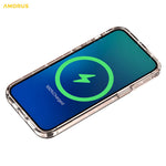 AMORUS For iPhone 14 Pro Max Magnetic Case Compatible with MagSafe Glitter Powder PC + TPU Phone Cover