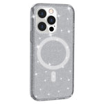 AMORUS For iPhone 14 Pro Max Magnetic Case Compatible with MagSafe Glitter Powder PC + TPU Phone Cover