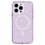 AMORUS For iPhone 14 Pro Magnetic Case Compatible with MagSafe Glitter Powder PC + TPU Phone Cover